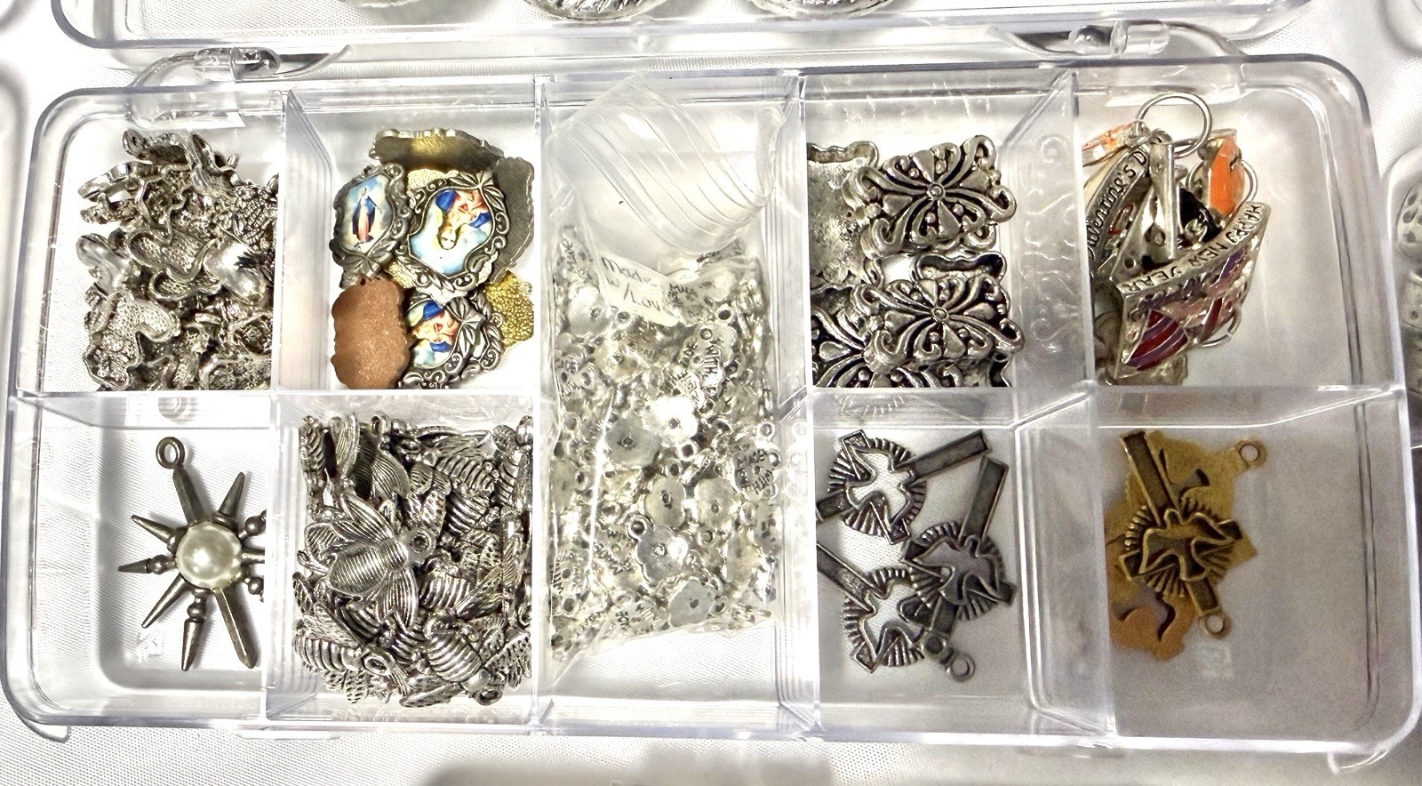 DeStash Lot 1: Findings; Stone & Glass Beads; Jewelry Making Supplies, Tools+