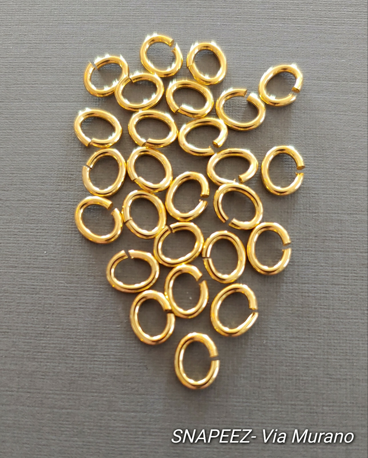 SNAPEEZ II ULTRAPLATE Oval – 24 kt. Gold Jump Ring 8x6mm. Made in USA.