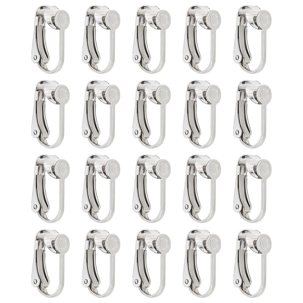 20 Pieces Clip on Earring Converter Non-Pierced Earrings Components