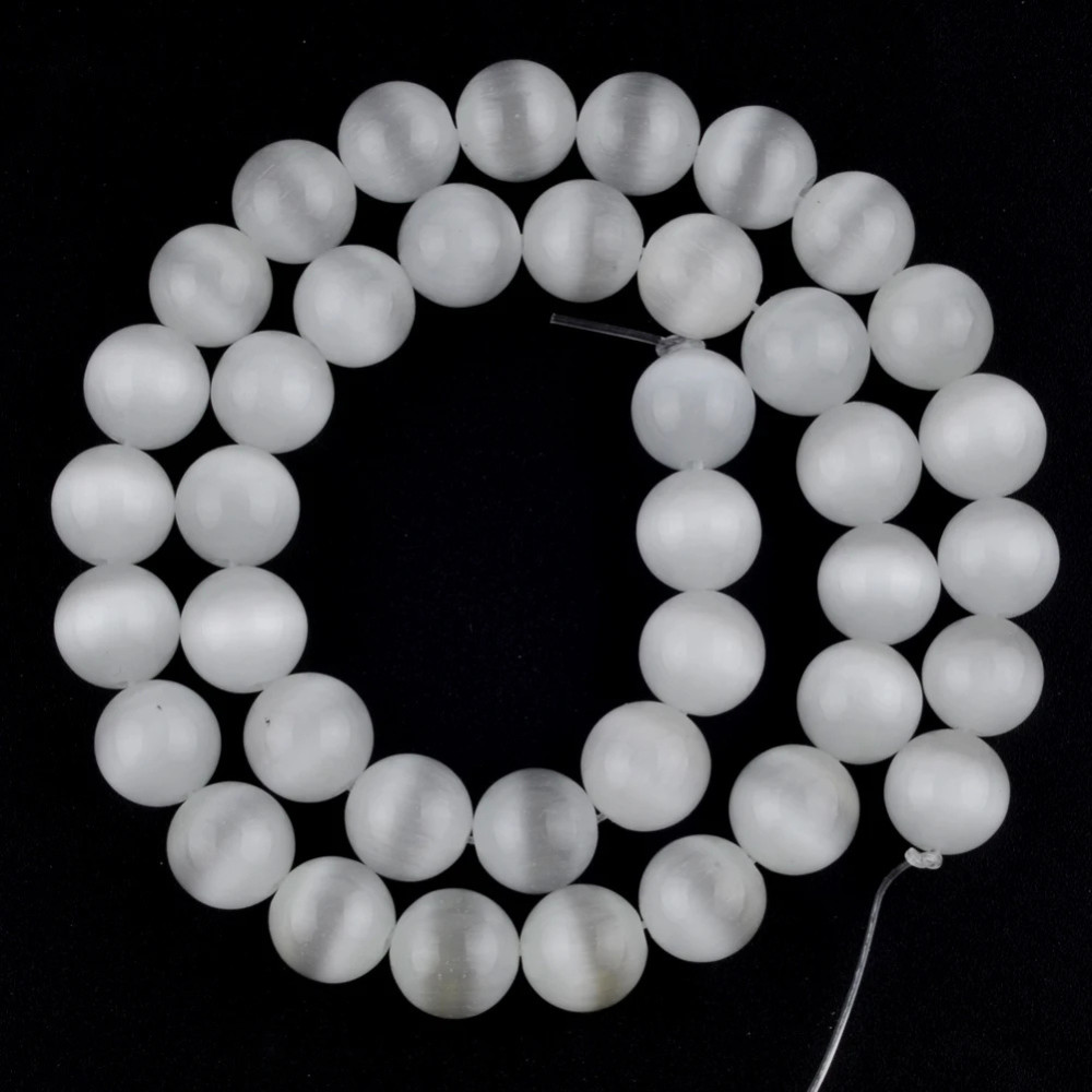 Natural Gemstone Round Spacer Loose Beads for Jewelry Making DIY 4mm-12mm
