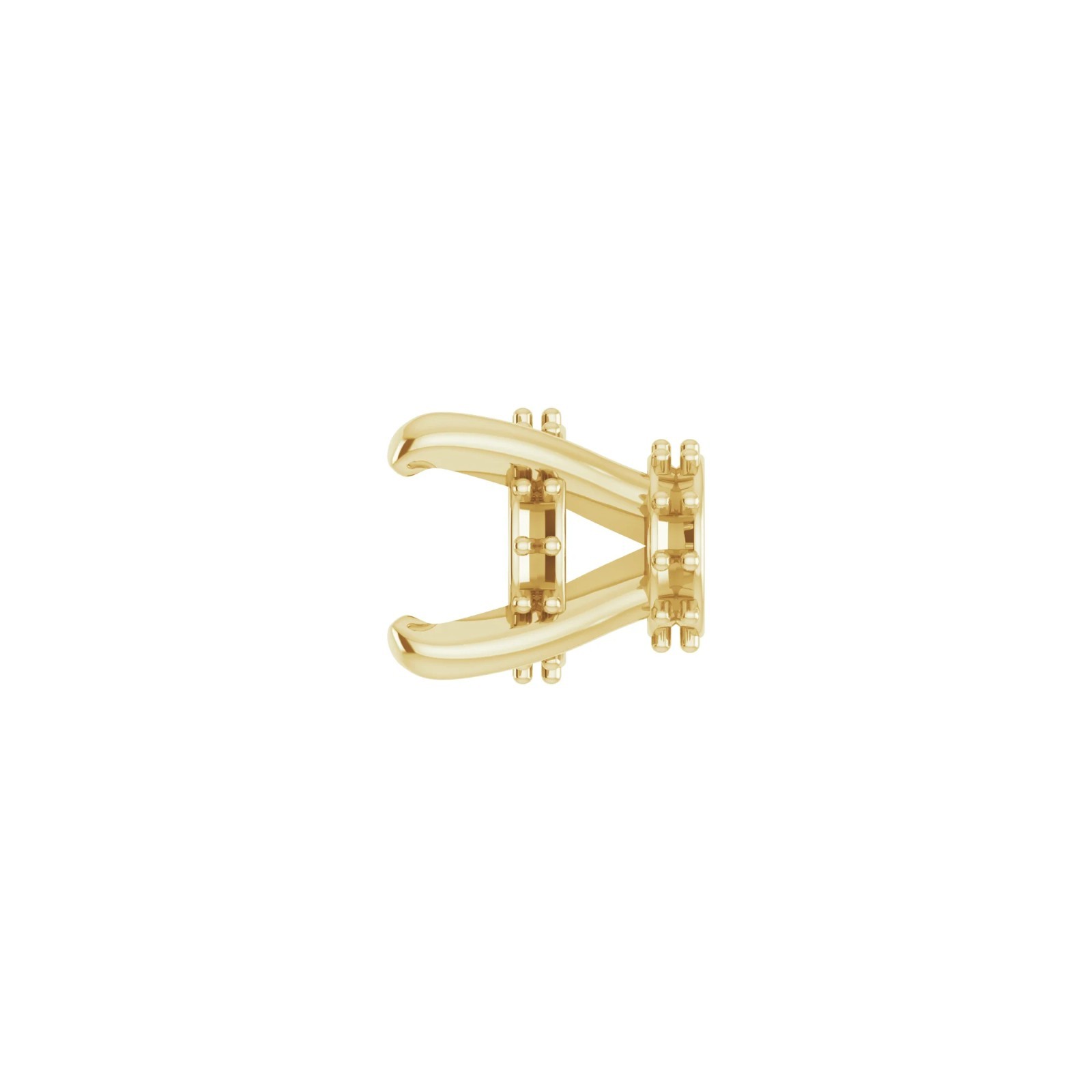 10K 14K 18K Gold, Platinum & Silver 5 mm Round 4-Prong Earring Setting