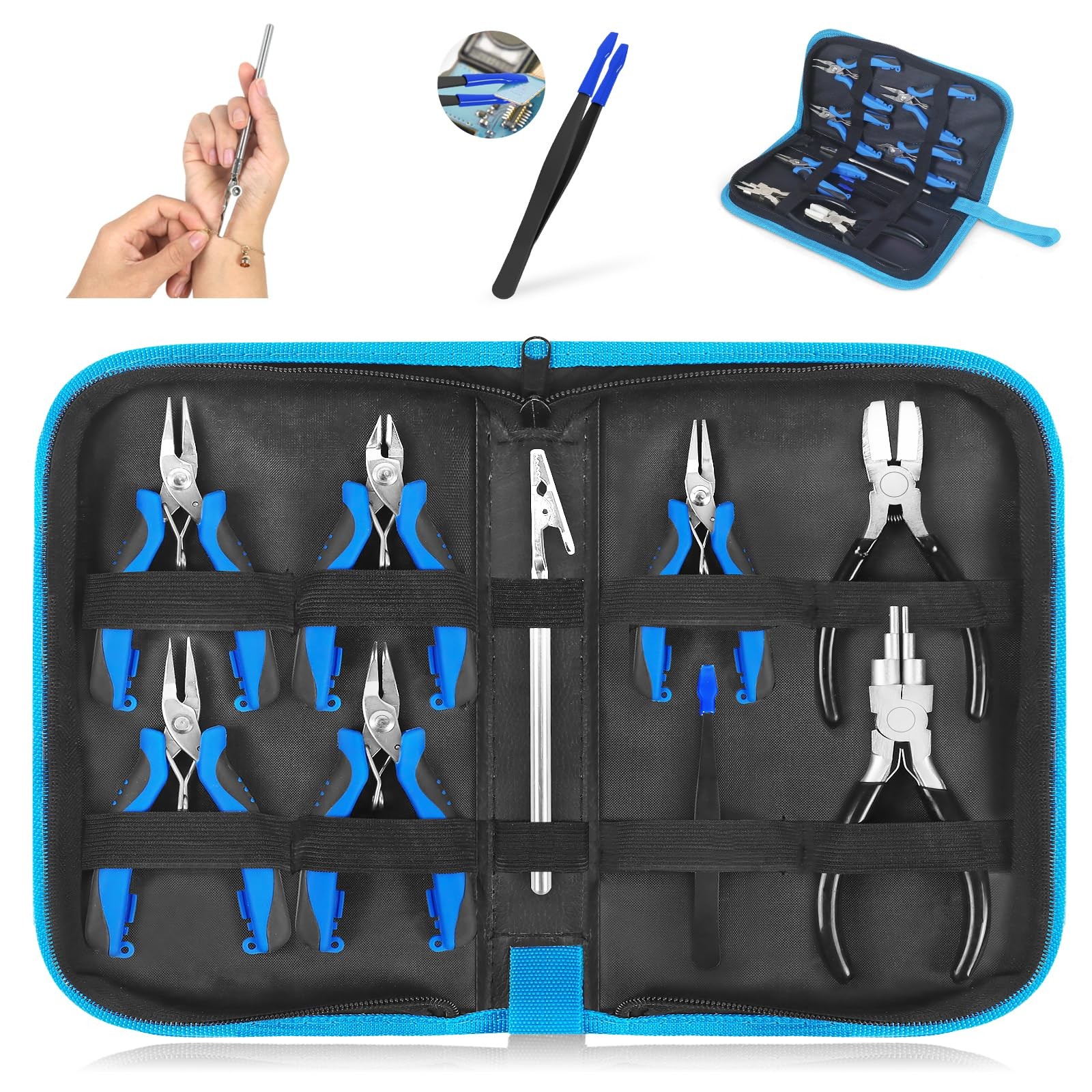 Jewelry Pliers Set Jeweler Making Tools Kit,Mini Craft Pliers Tool for Adults…