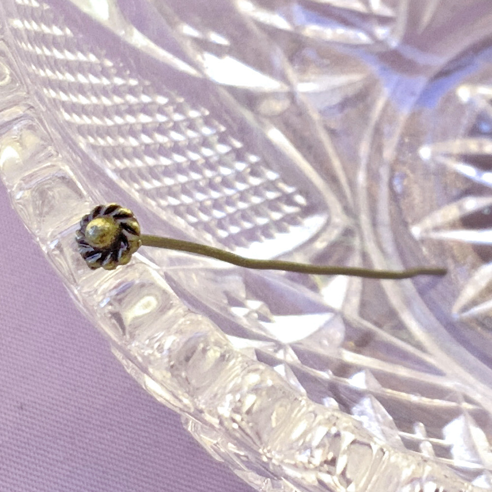 Small Roped Ball Headpin 2 1/8 Inch 20ga Antique Brass Plated Alloy Q18 Per Pkg