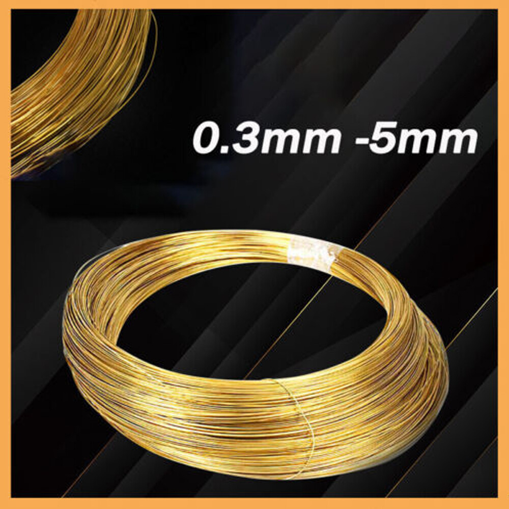 Brass Round Wire Bare Unplated Diameter Ø0.3 – 5mm US SHIP