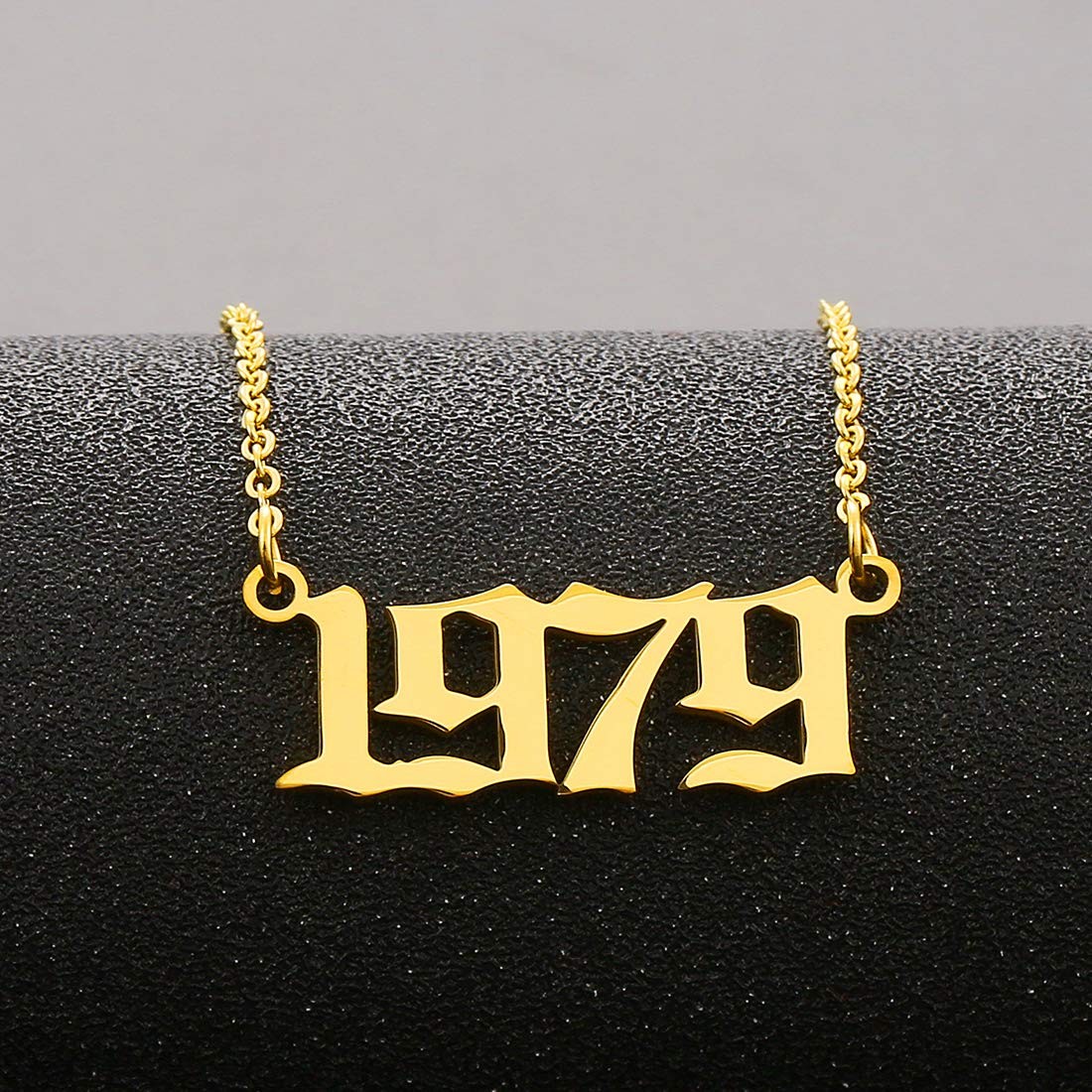 Birthday Number Year Necklace for Women,Birth Year Necklace Gold Jewelry,Birth 1