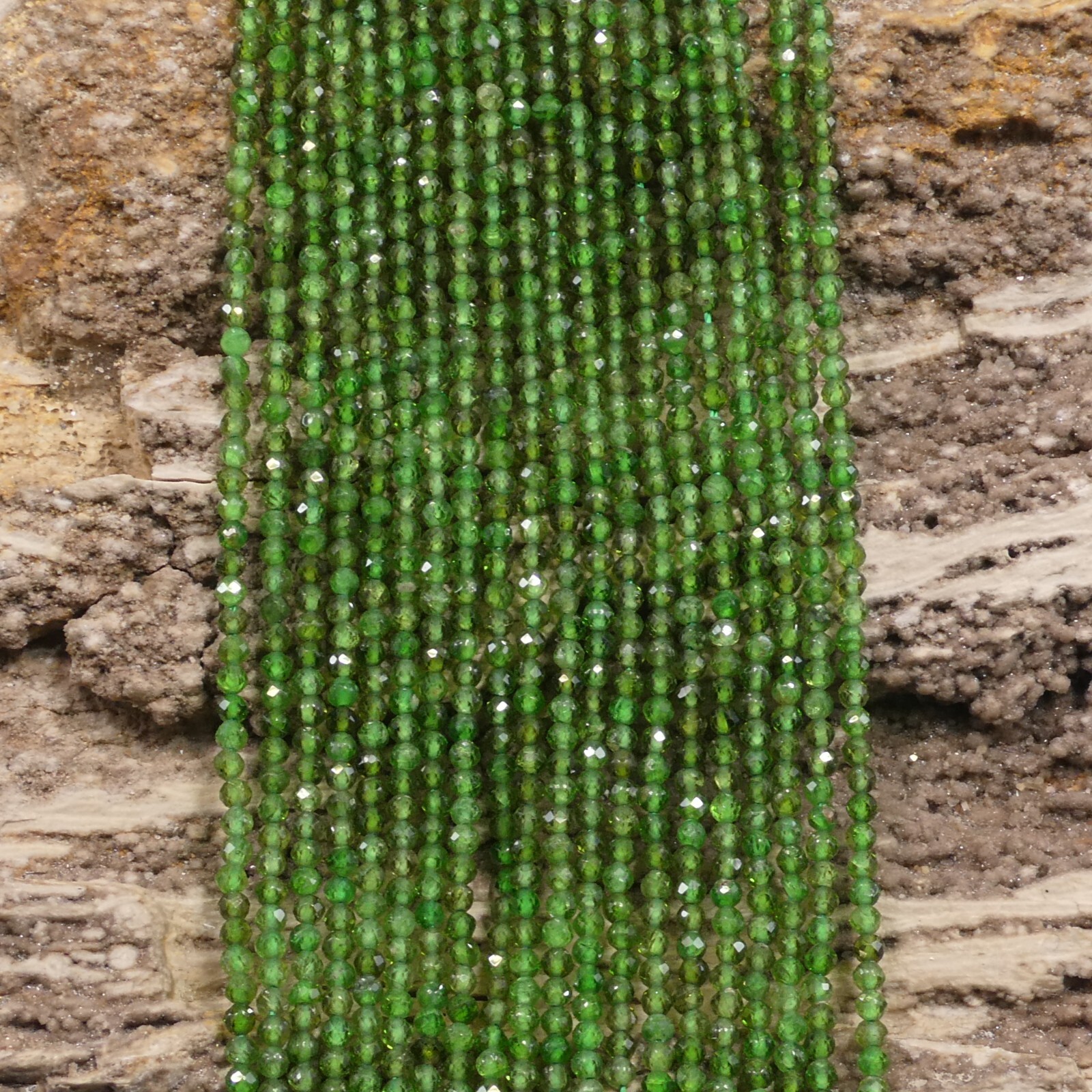 Chrome Diopside Micro Faceted Round 2mm 3mm 5mm