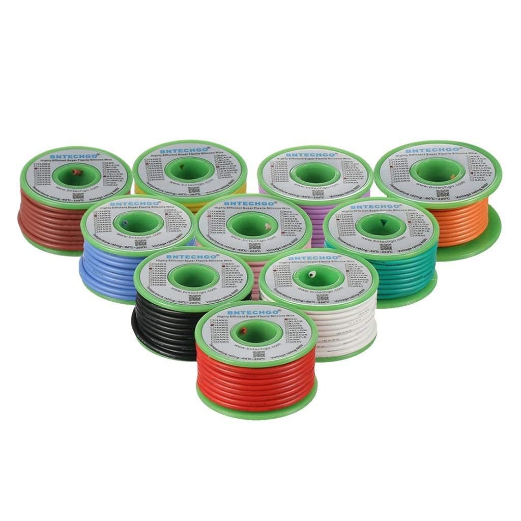16 Gauge 10 Colors Each 25ft, 16 gauge silicone wire 10 colors