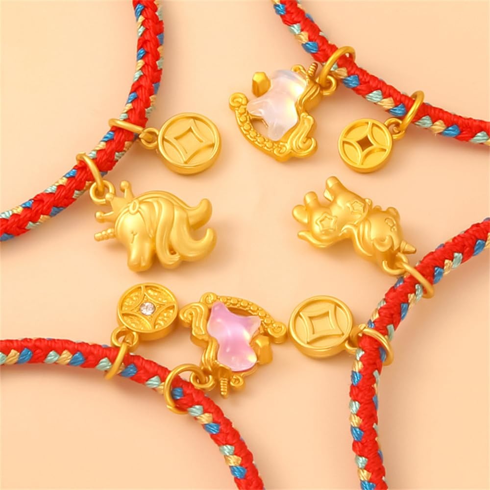 2026 Year of The Horse Red String Adjustable Braided Bracelet Chinese Zodia – 01