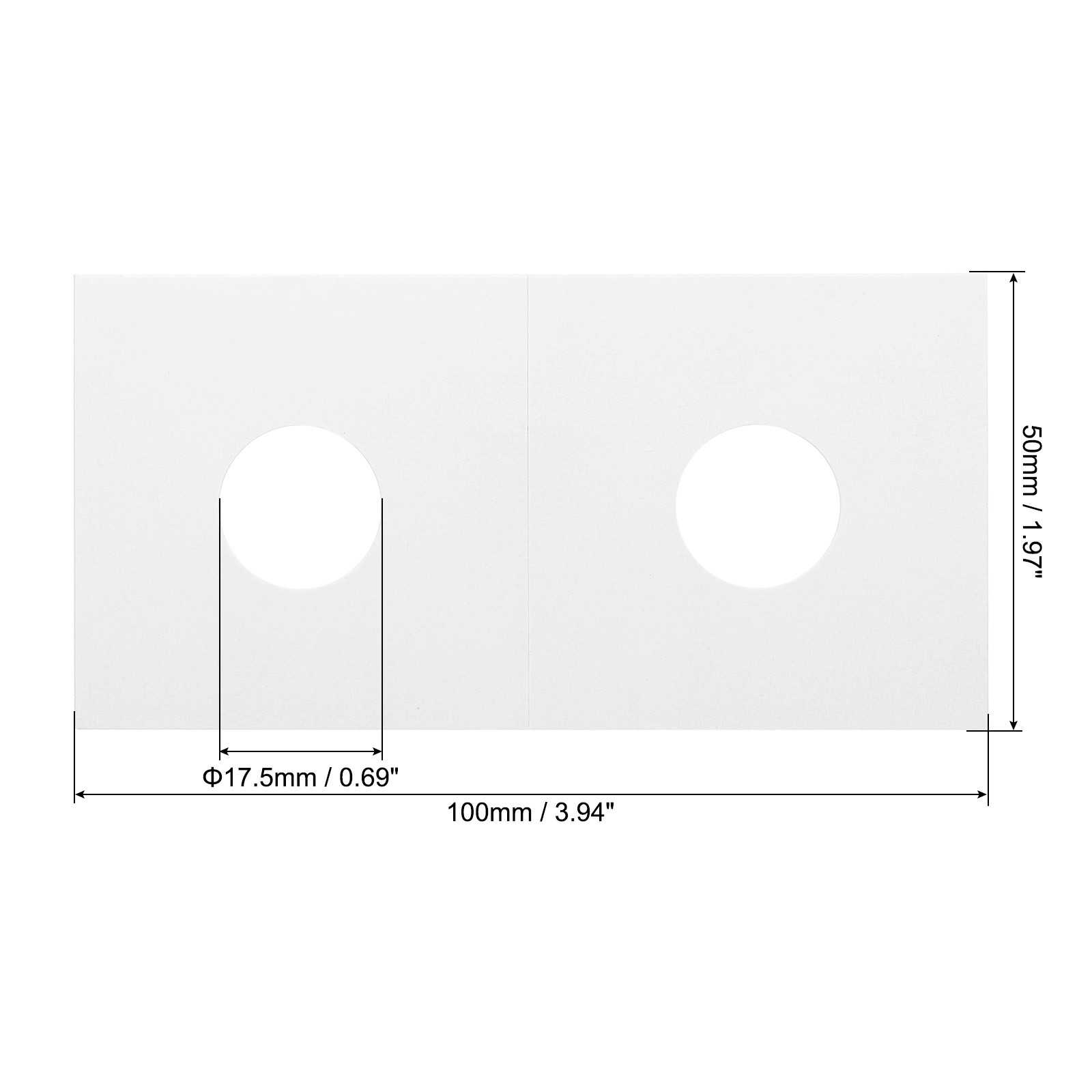 100Pcs 2 x 2 Coin Flips 17.5mm Cardboard Paper Coin Display Holder