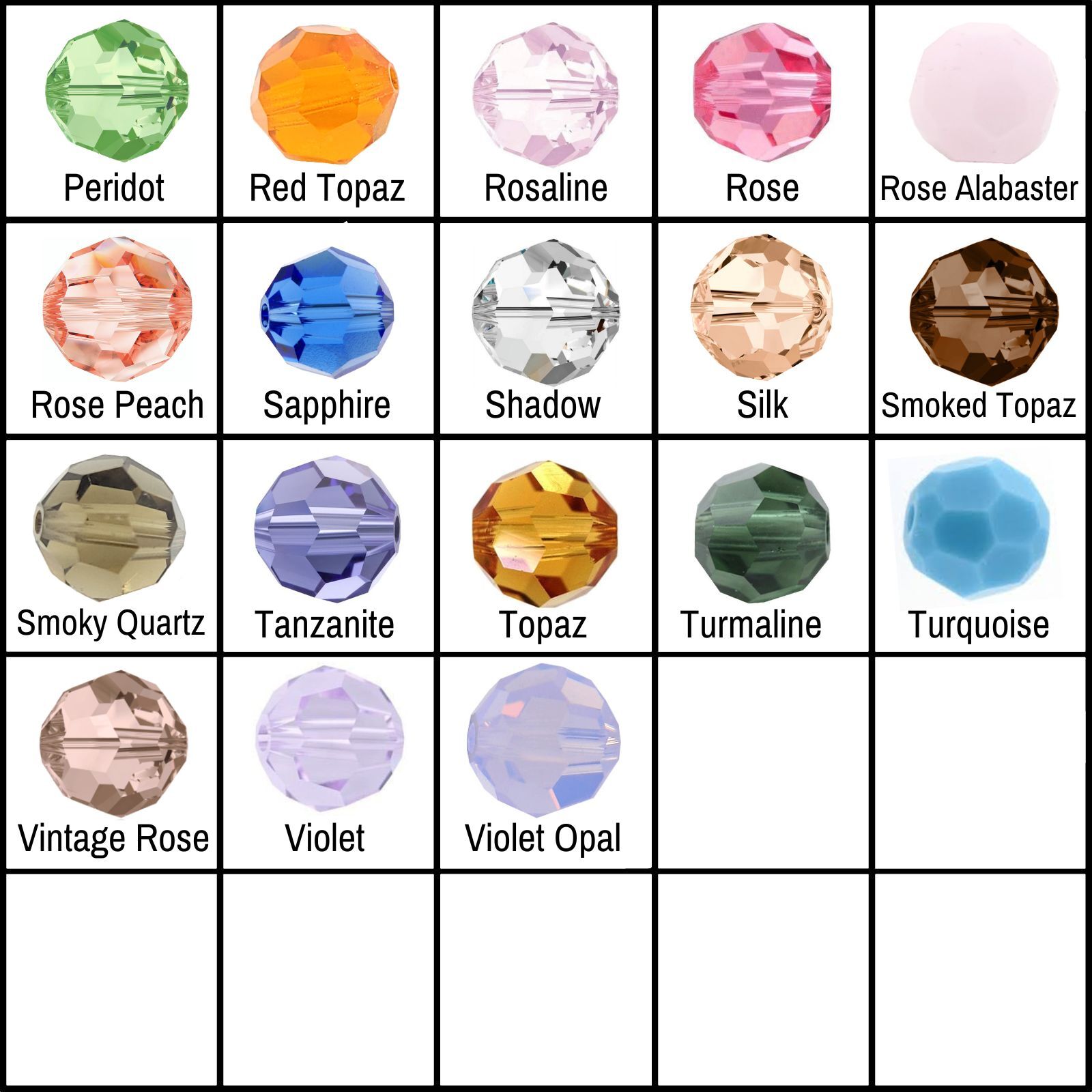 Swarovski 5000 XILION Crystal Round Regular Color Beads *You Pick Size & Color*