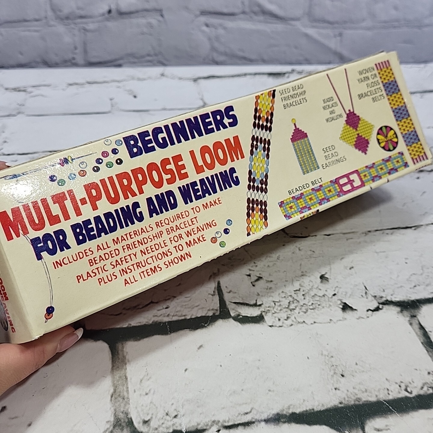 Vintage Beading Loom Weaving Crafts Beginners Starter Set Original Box