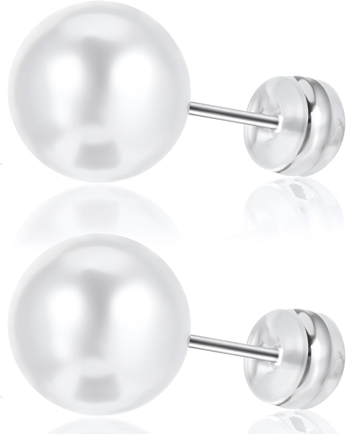 12 Pcs Silicone Flat Earring Backs for Studs Ear Wires Fish Hooks, Locking Secur