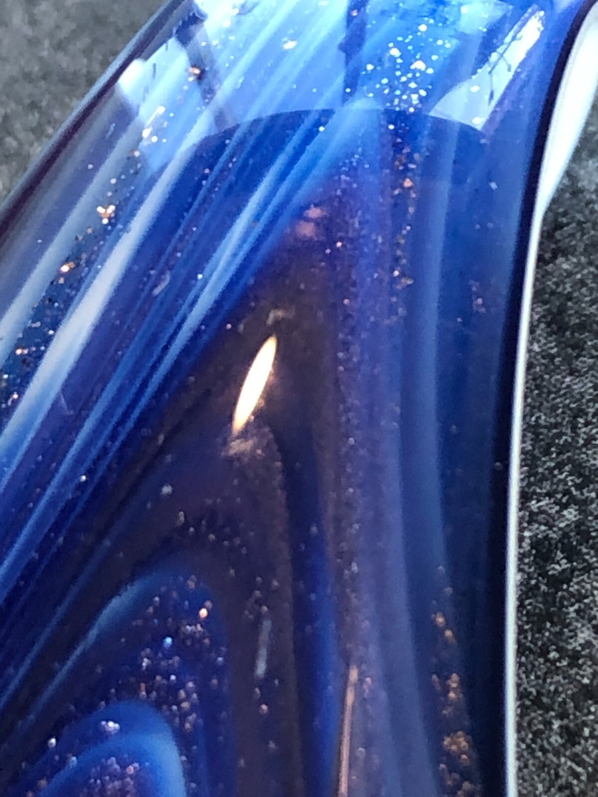 Hand Made Artisan Glass Pendant Galaxy Cobalt Blue for Crafting Jewelry Making