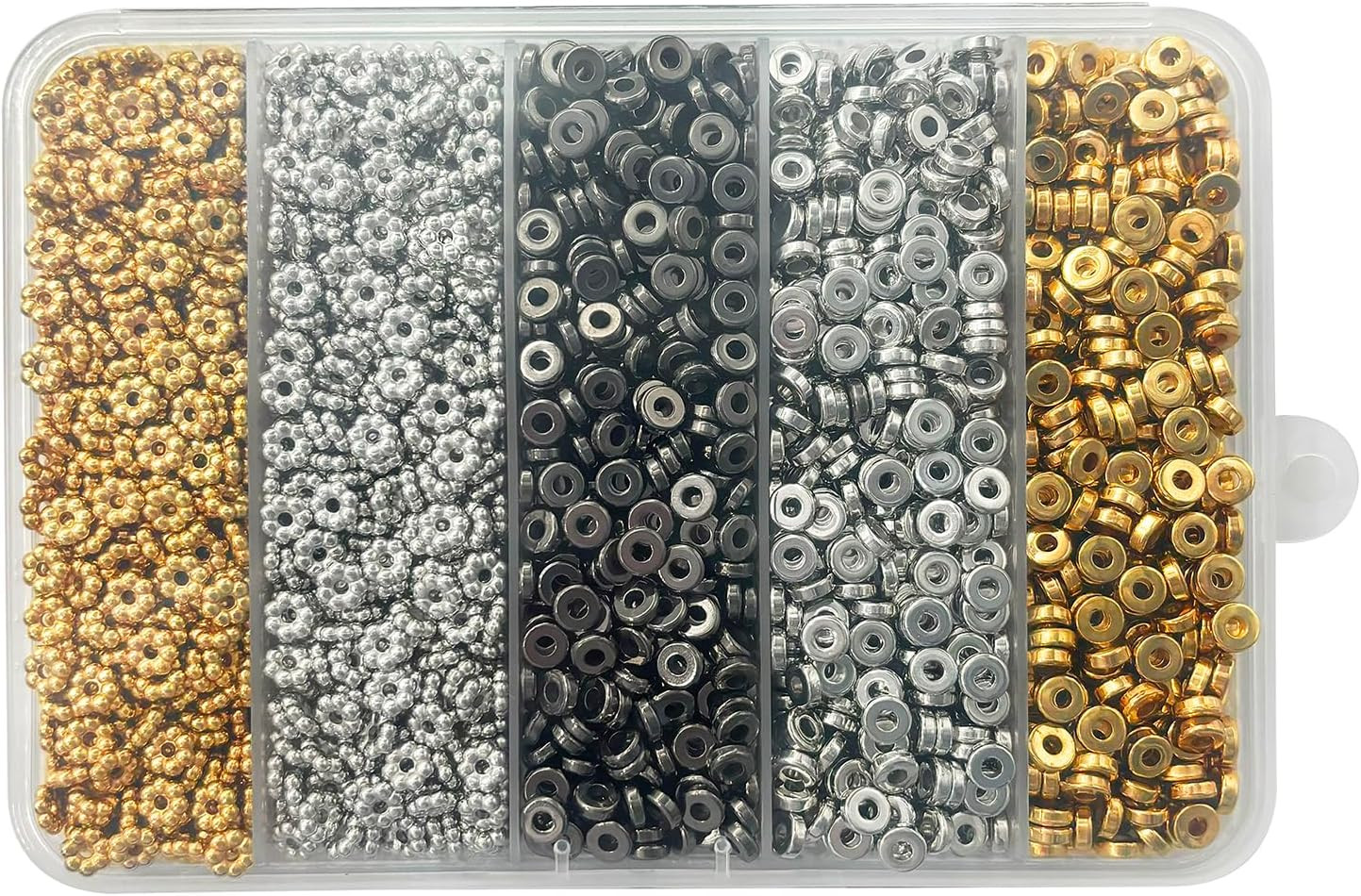 6Mm Flat round Spacer Beads, Clay Beads for Bracelets Making Kit, Heishi Polymer