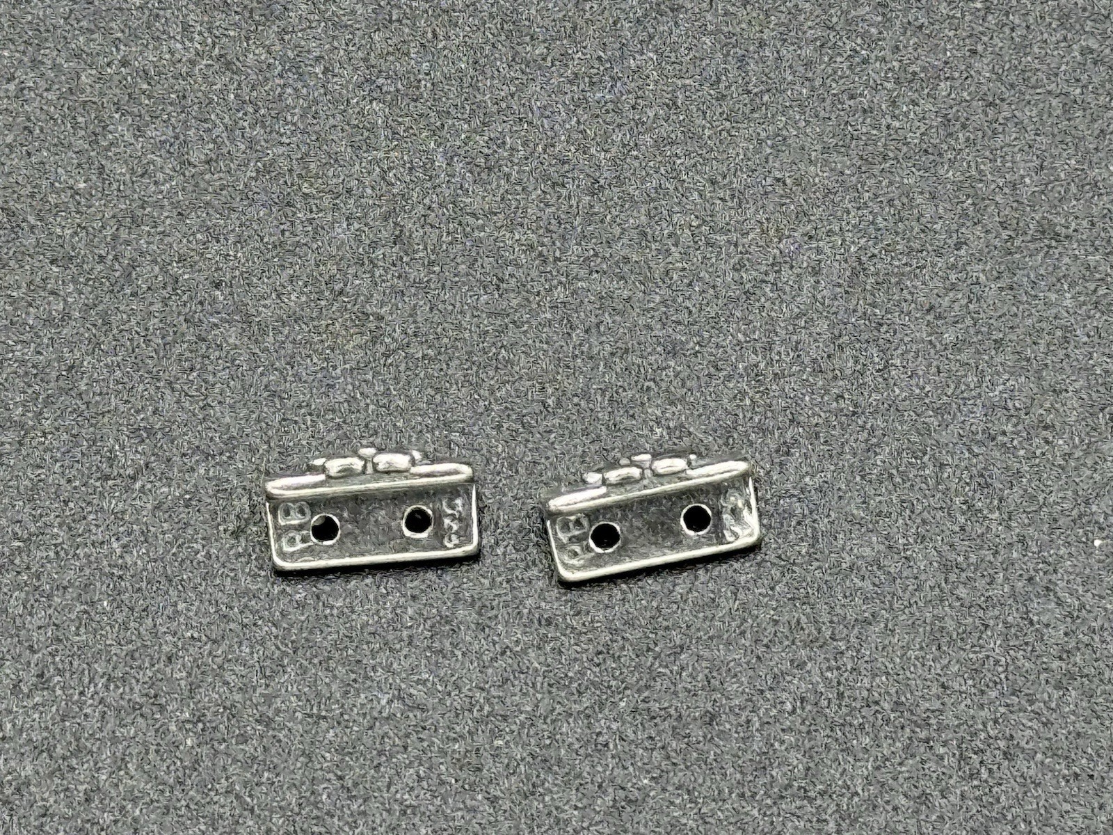 60 Sets JBB Findings Israel Antique Silver Plate Pewter Spacer Bars 2, 3, 4-Hole