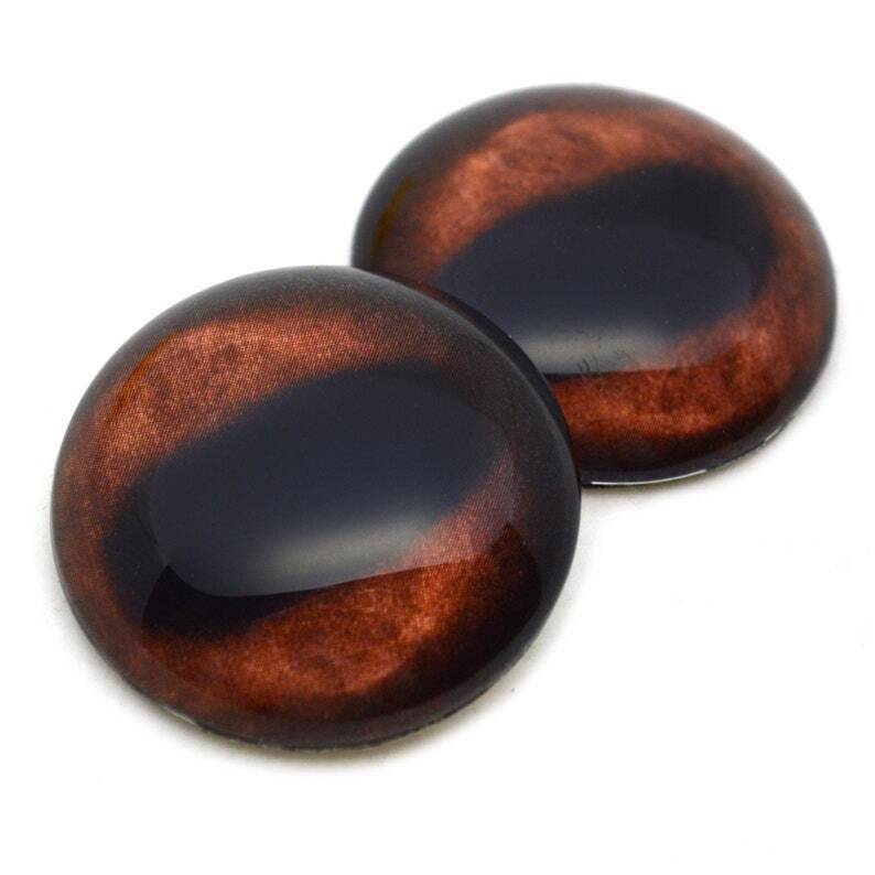 Pair Elk Inspired Animal Glass Eyes Jewelry Dolls Taxidermy Flatback Cabochons