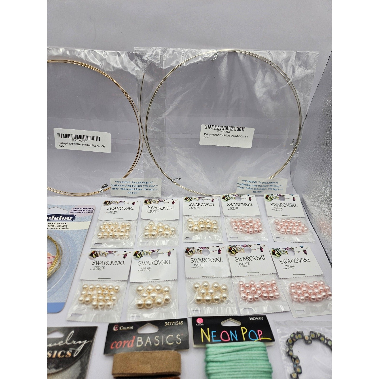 Huge Jewelry Making Mix Lot – 100% Brand New – Swarovski, Beadalon, Cousin