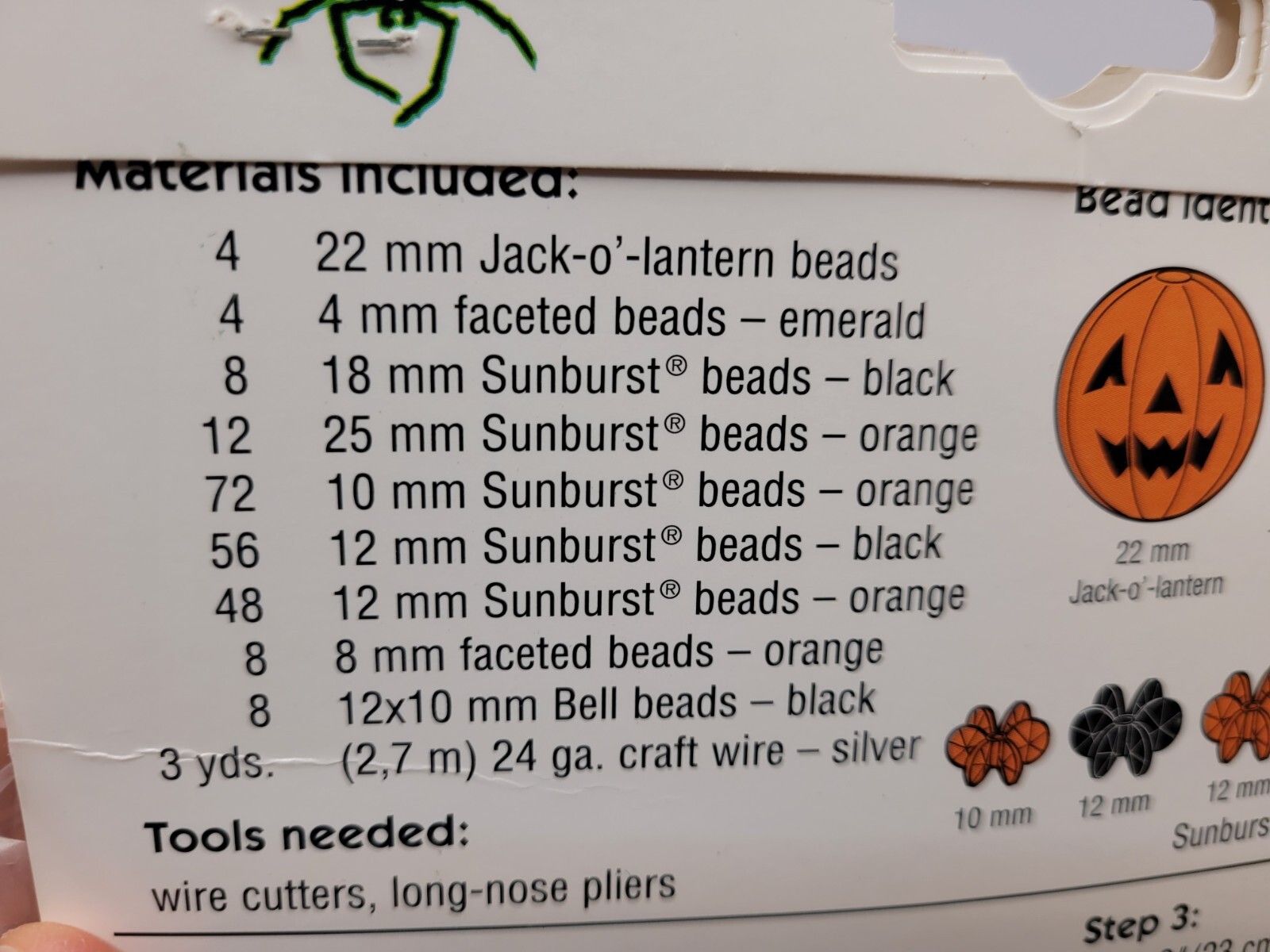 The Beadery PUMPKIN PEOPLE Bead Beading Halloween Ornament Kit Makes 4 Vtg