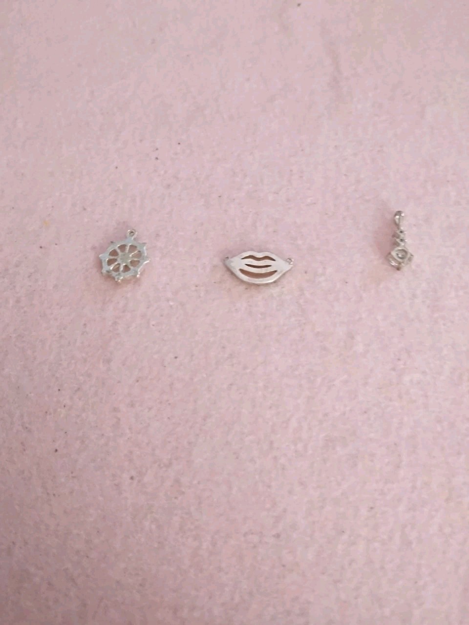 Silver-tone Pendants And Charms Lot Of Twelve /Free Shipping