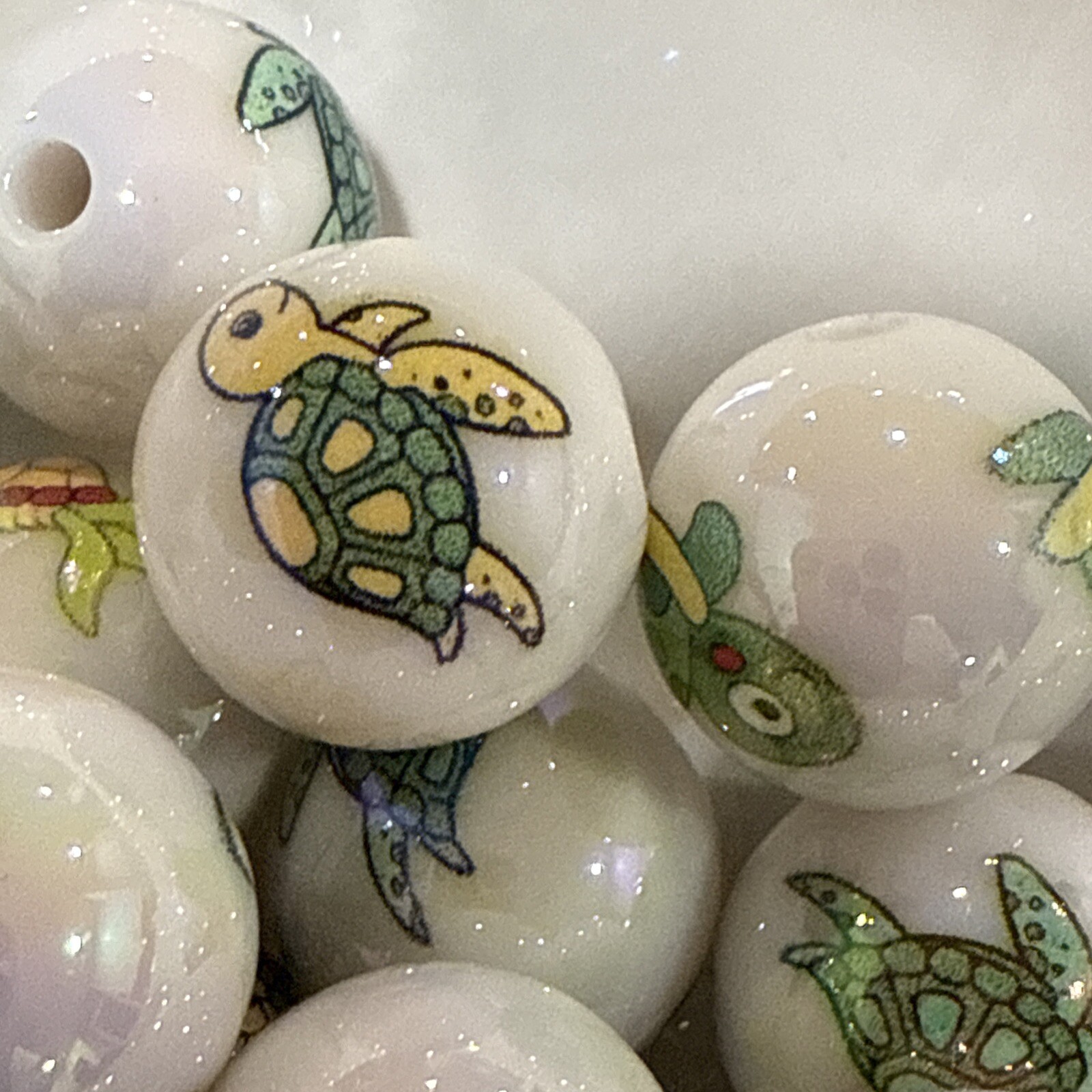 Sea Turtle Beads Mix 16 Mm High-Quality Resin Ships From The Usa