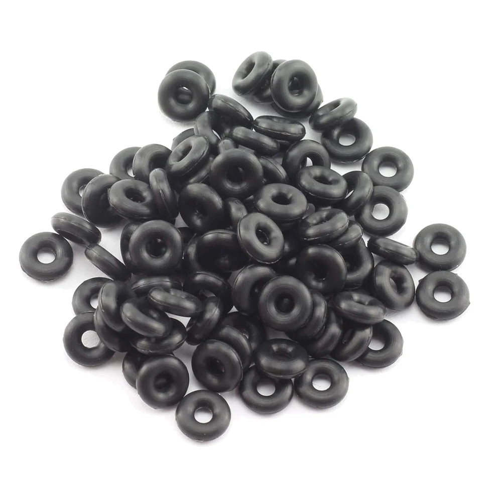 100Pcs Rubber Stopper Spacer Transparent O Rings End Clasp Beads Gasket for Brac