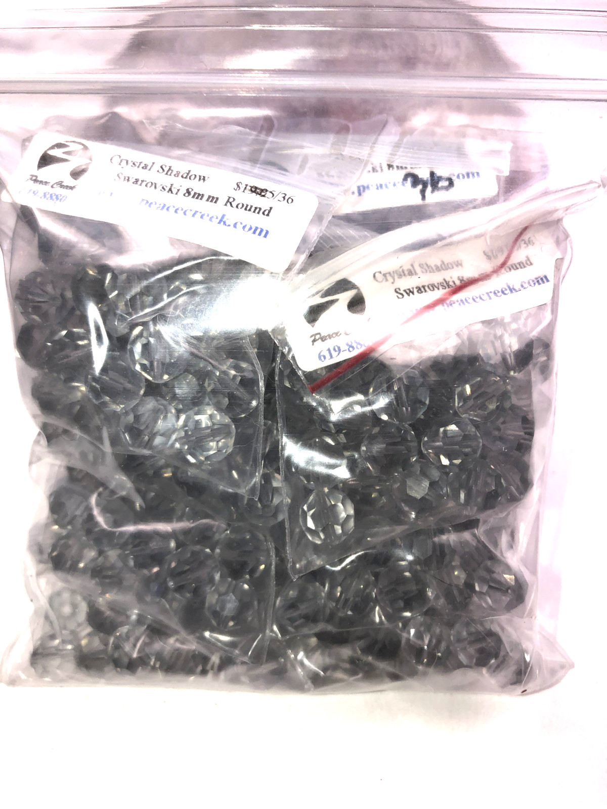 Swarovski crystal 8mm Crystal Shadow #5000 (8 baggies of 36=288 beads)