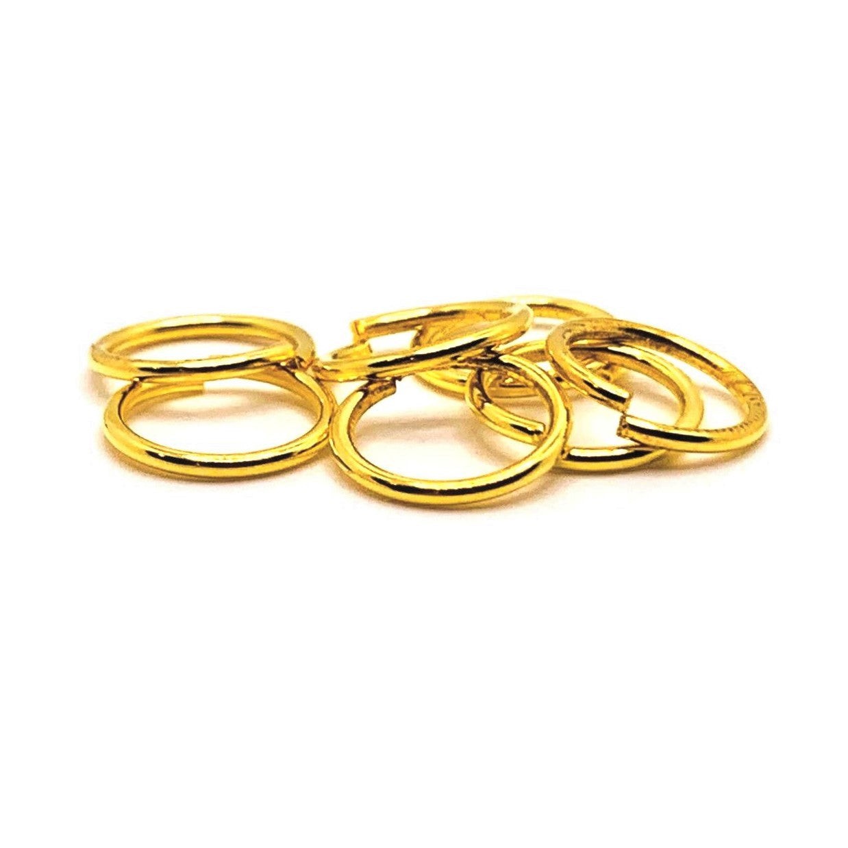 12mm, 17g, Gold Plated Open Jump Rings – US Seller