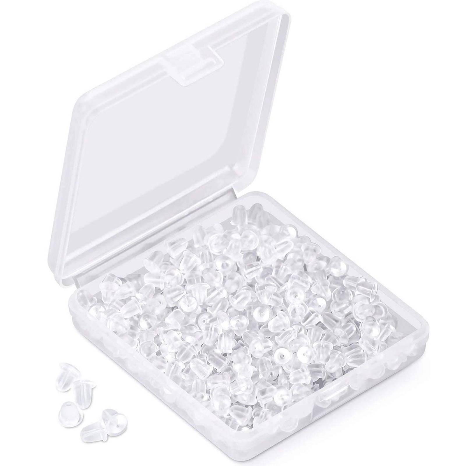 Silicone Earring Backs Earring Backings 1200 Pcs Soft Clear Ear Safety Back Pads