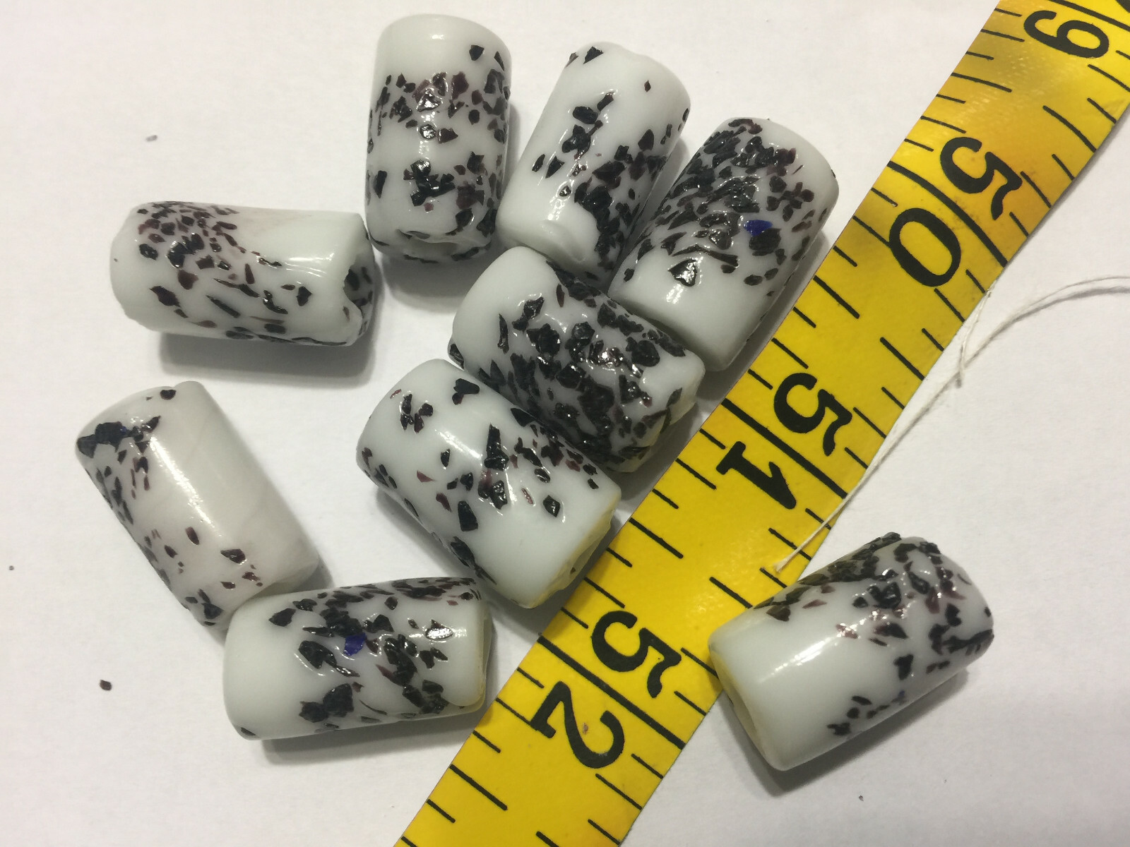 Large Hole Glass Tube Beads for Macrame 6mm to 10mm