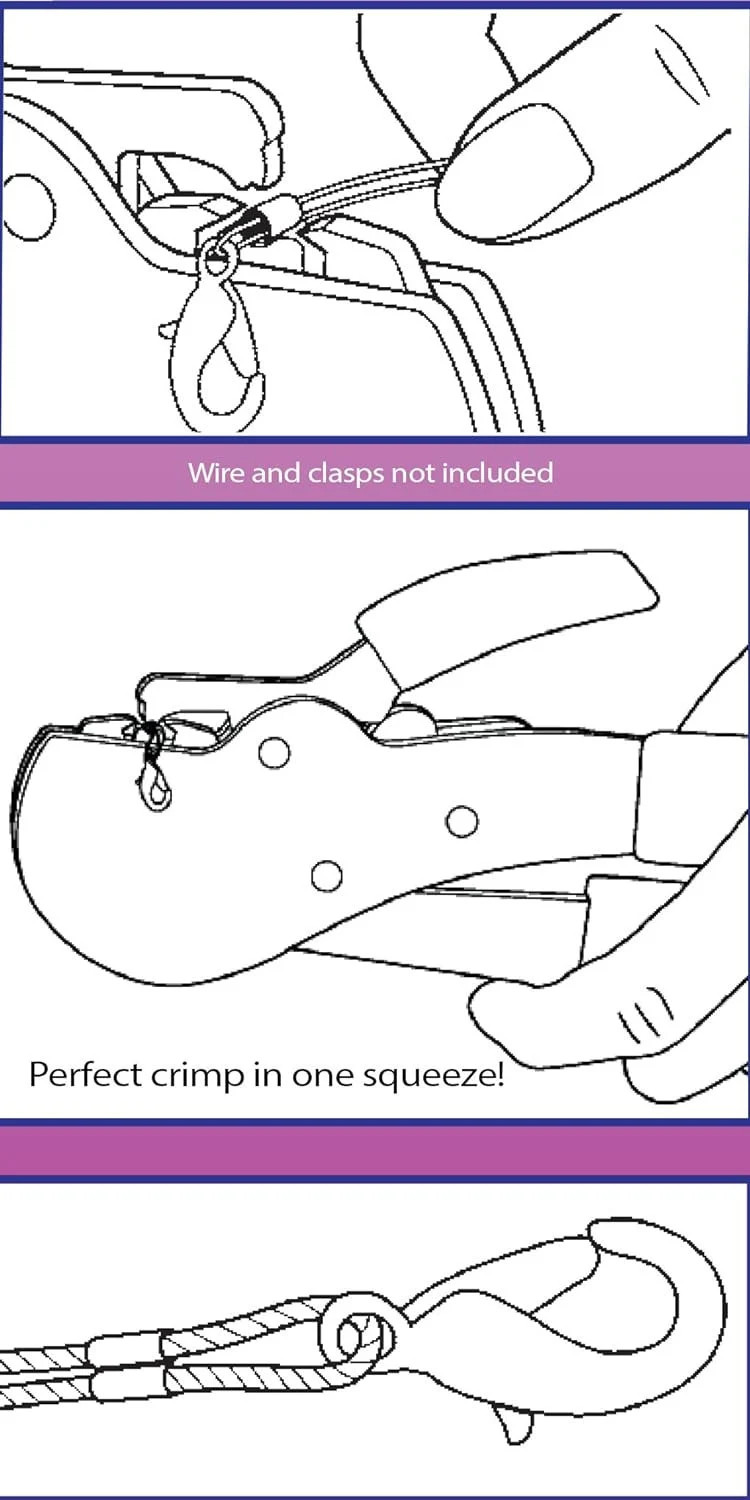 The Bead Buddy 1 Step Crimper One Squeeze Crimp Tool + 50 Free 2mm Crimp Tubes