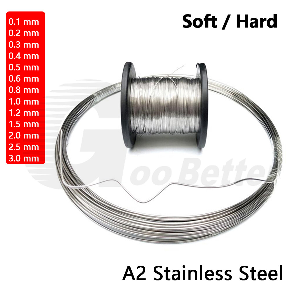0.1-3mm Stainless Steel Wire Craft Beading Thread Cord Soft Hard Jewelry Making