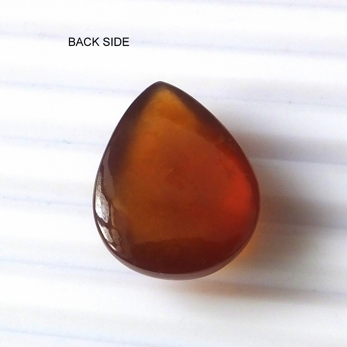 32.00 CARAT HESSONITE GARNET PEAR NATURAL UNTREATED GEMSTONE USE RING OR PENDANT
