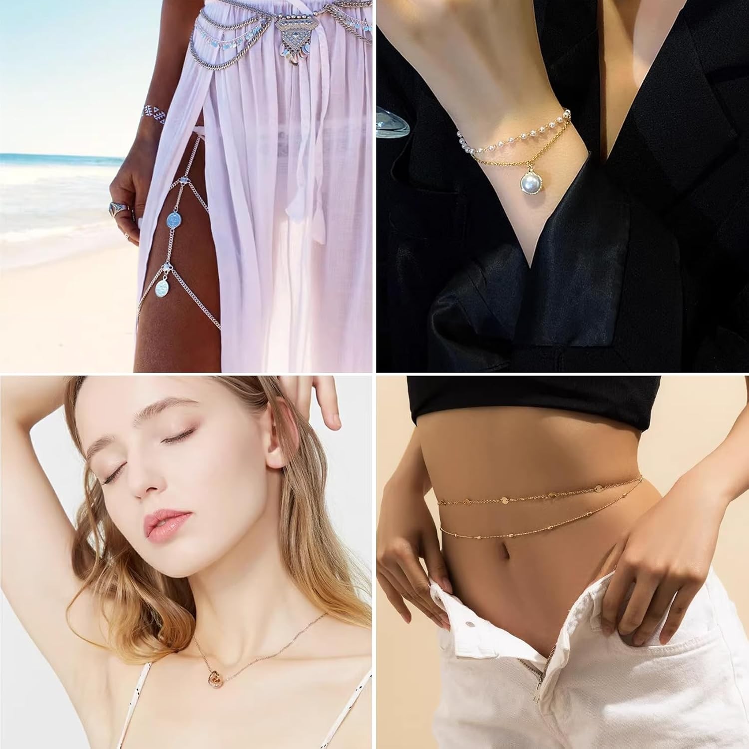 Versatile 90ft Jewelry Chain Roll – 2mm Alloy Metal with 70 Clasps & 210 Rings