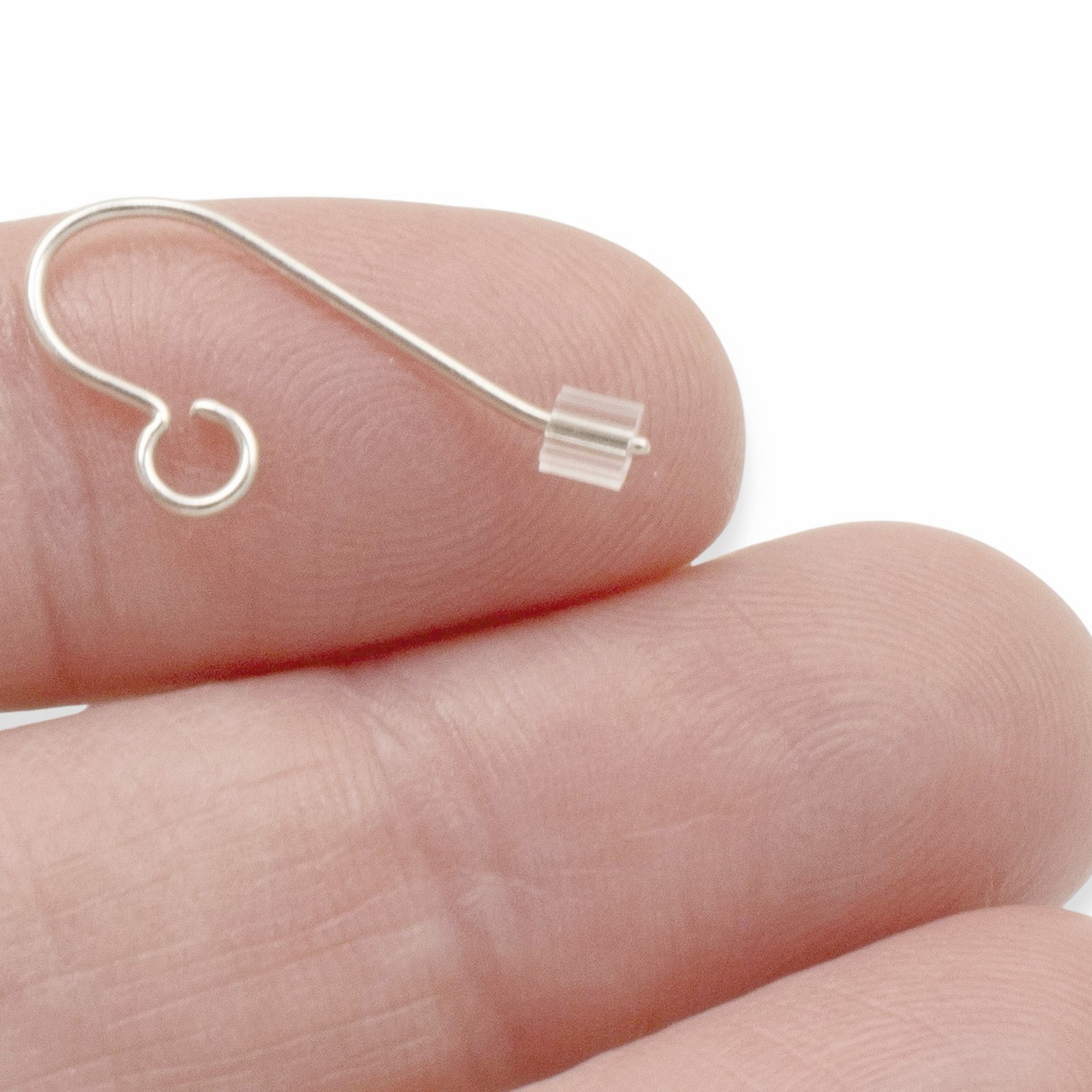 100-Pack Clear Plastic Earring Backs, Lightweight Nuts for Comfort & Security