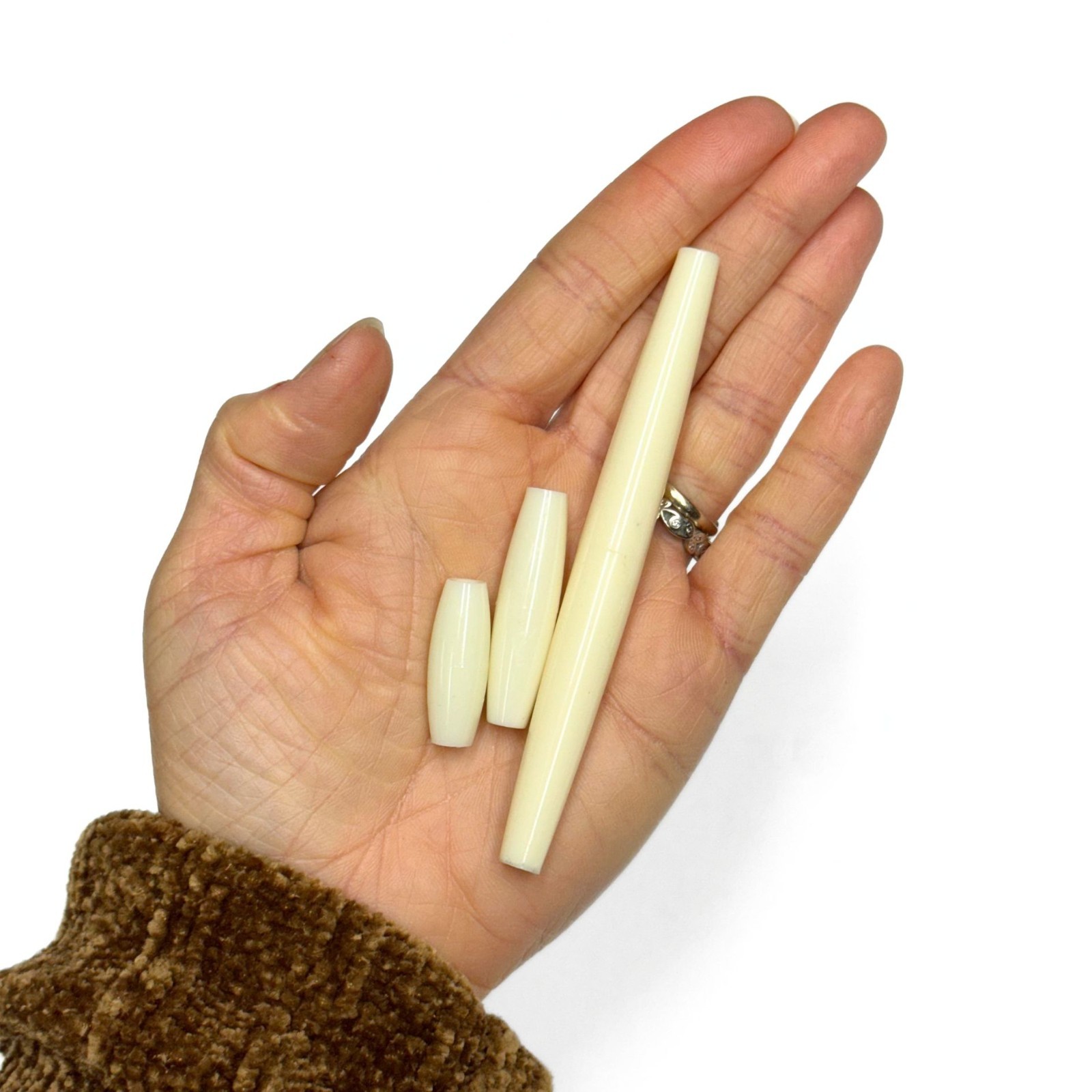 Hair Pipe Bone Beads – Native American Style Imitation Bone Jewelry Supplies