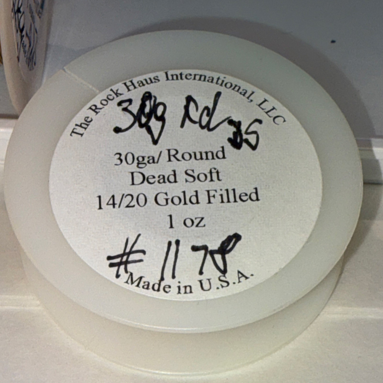 30ga Dead Soft 14/20 Gold Filled Beading Wire – one ounce unopened
