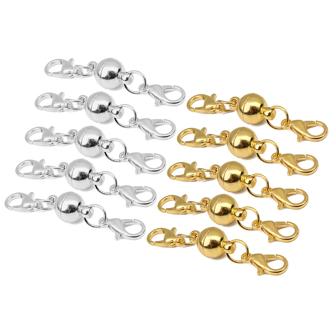 5Pcs Ball Magnetic Clasps Necklace Bracelet Extender Clasps Jewelry Findings