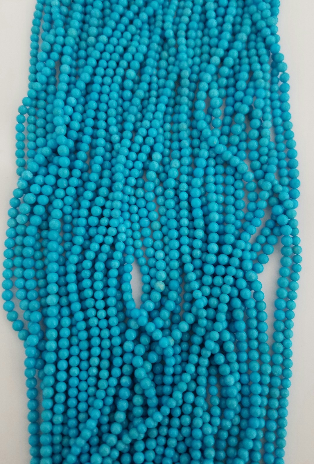 One Strand 100% Natural Sleeping Beauty Turquoise Round Beads 4-4.5mm