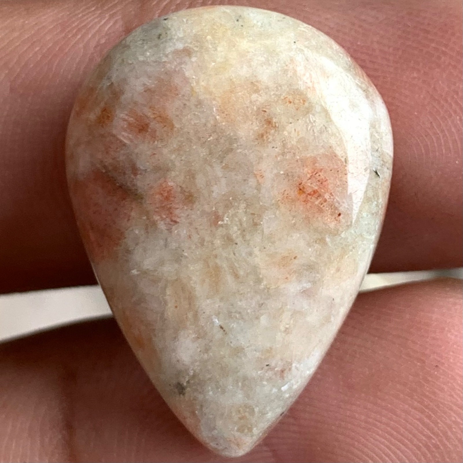Natural Sunstone 24 Ct Pear Cabochon | 18.40×25 mm Loose Gemstone