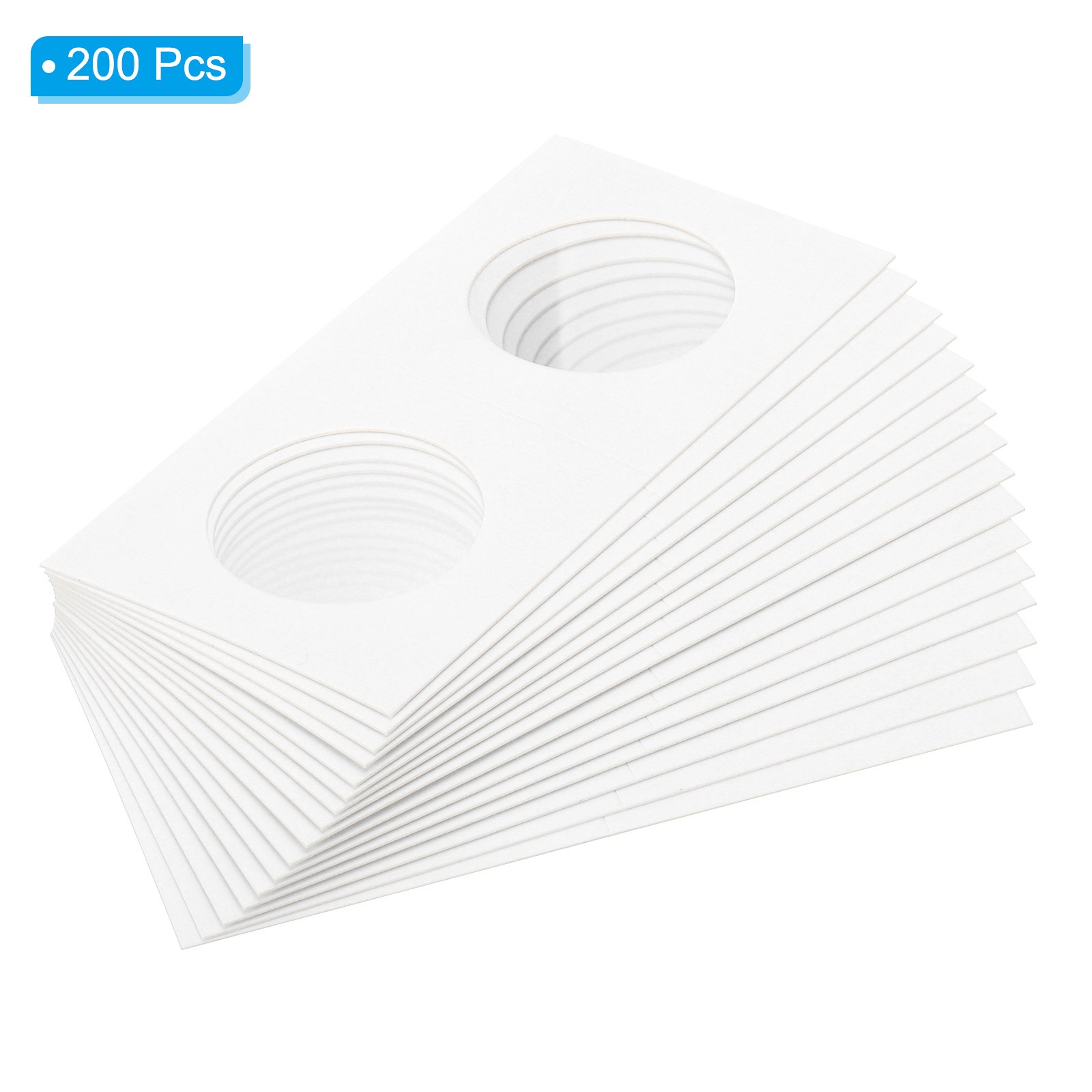 2 x 2 Coin Flips, 200 Pack 31.5mm Cardboard Coin Holder Paper Coin Holders