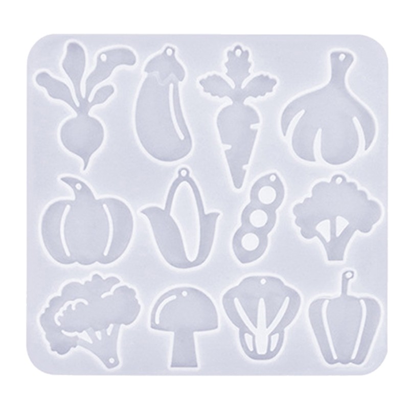 Easy to Use Silicone Earring Molds Fruit/Vegetable Theme Jewelry Pendant Moulds