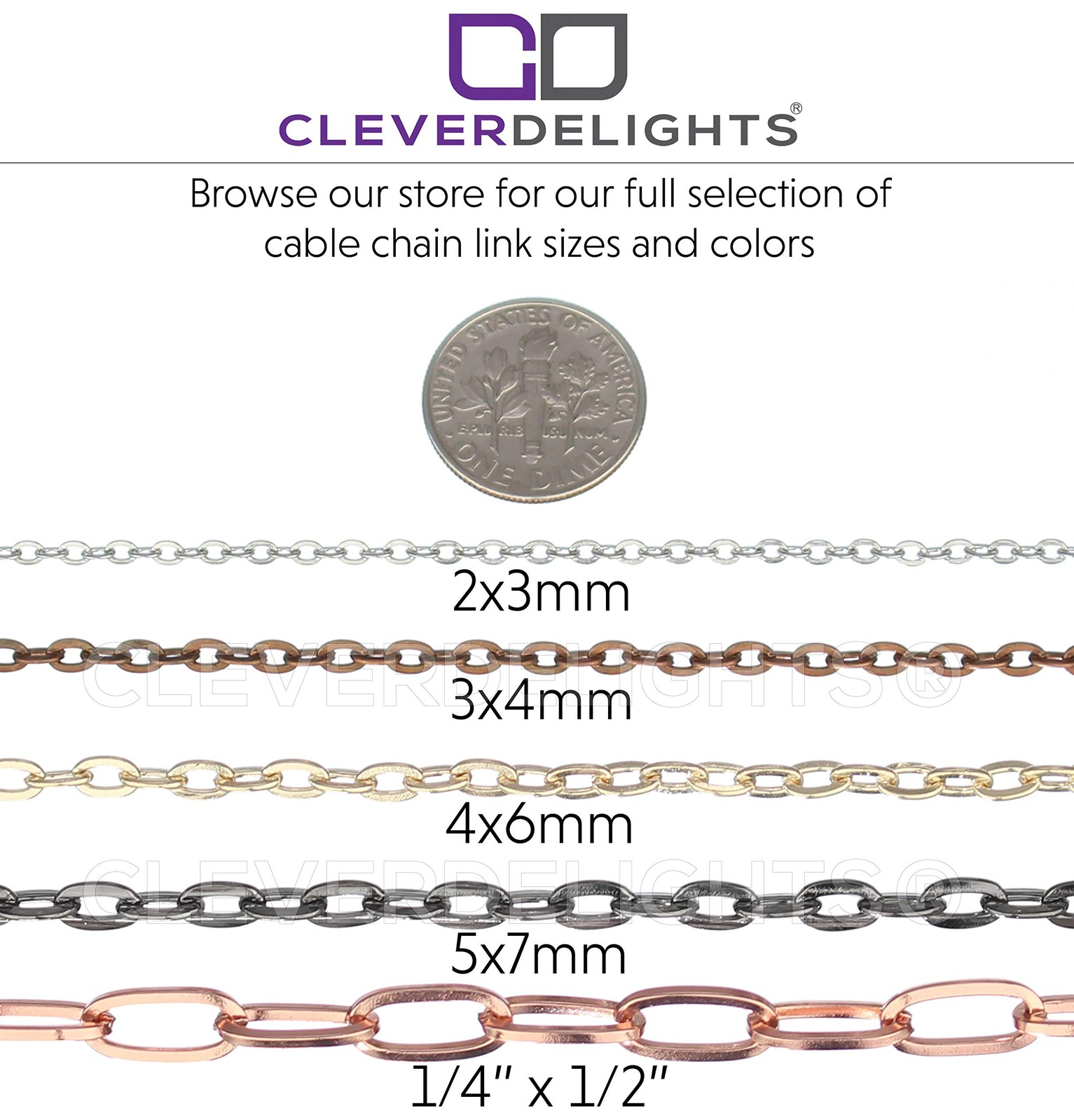 CleverDelights 3x4mm Cable Chain – Antique Bronze Color – 100 Feet