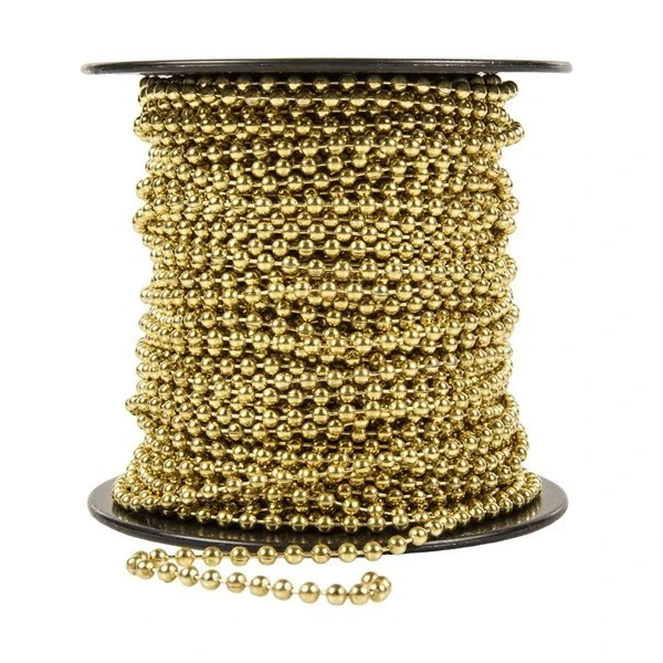 100% Yellow Brass BALL CHAIN 3.2mm Bead #6~ 100 feet on Spool
