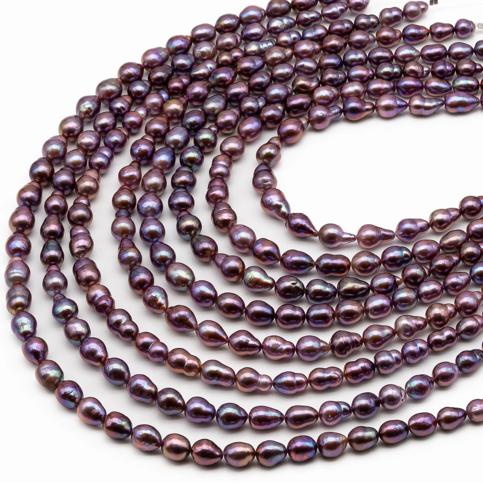 9-11mm Edison Pearl in Full Strand, Freshwater Pearl in Natural Colors with Hig
