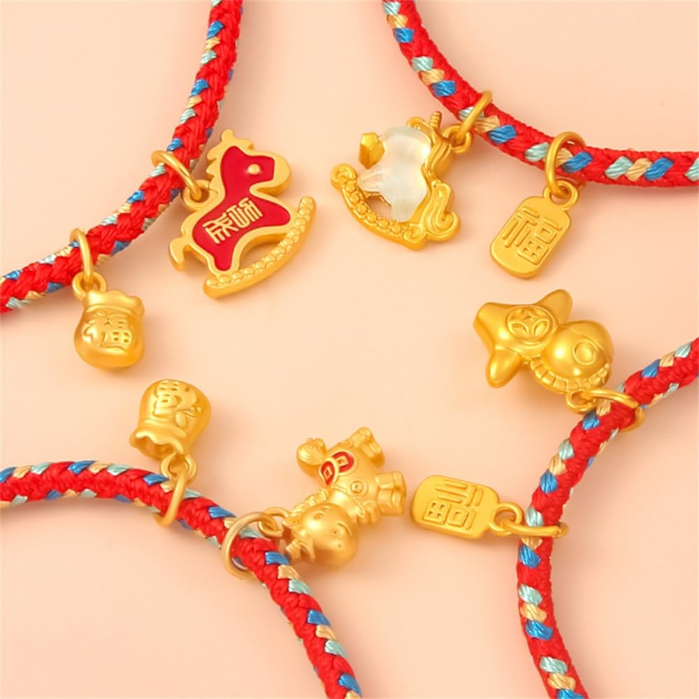 2026 Year of The Horse Red String Adjustable Braided Bracelet Chinese Zodia – 02