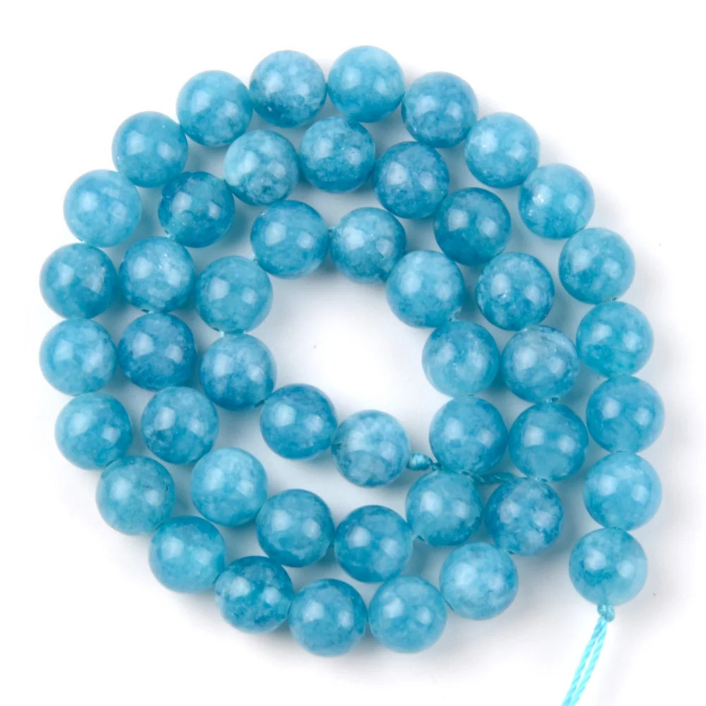 Natural Gemstone Round Spacer Loose Beads for Jewelry Making DIY 4mm-12mm