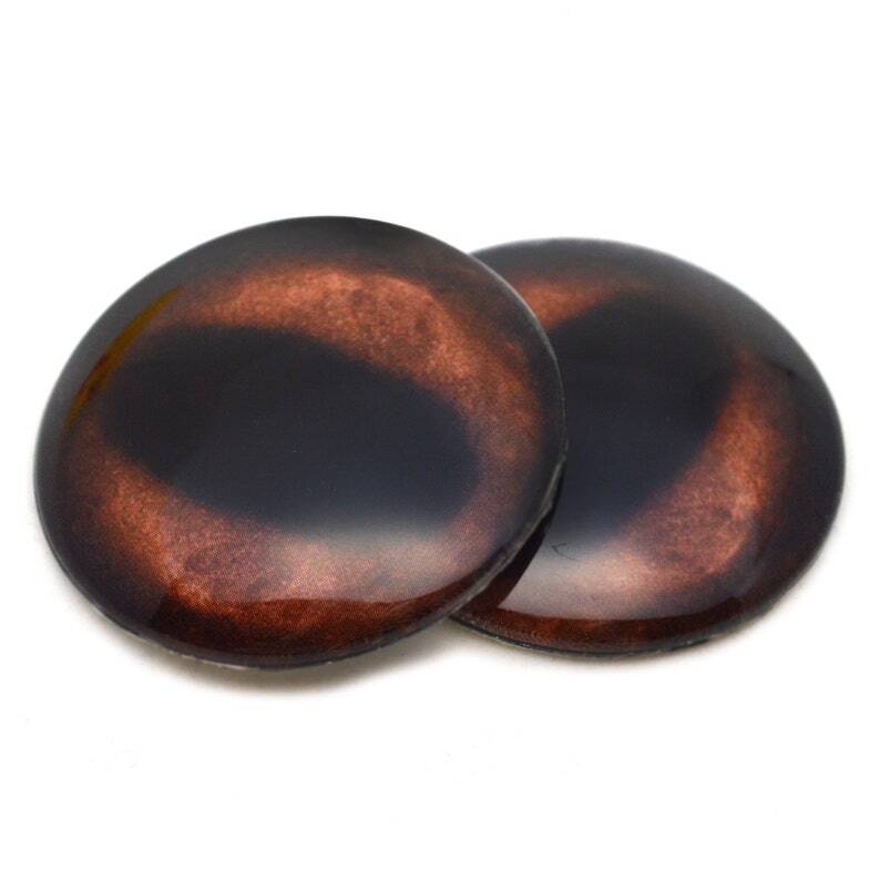 Pair Elk Inspired Animal Glass Eyes Jewelry Dolls Taxidermy Flatback Cabochons