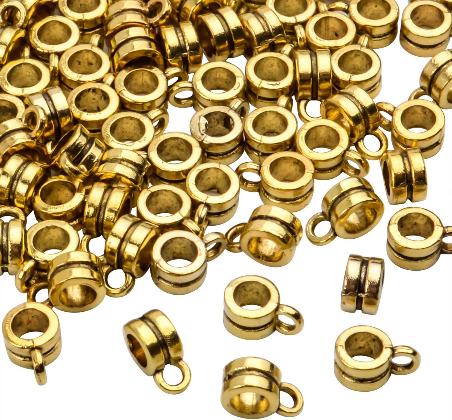 Bails Beads, Tibetan Bail Tube Bead Spacer Beads Carrier Hanger Connector Links