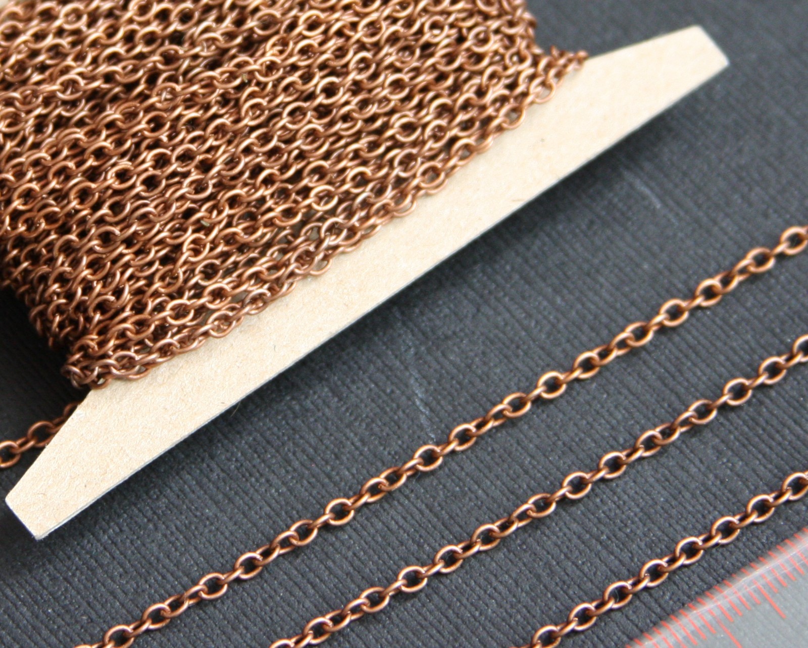 5ft of small cable chain round cable chain 2x3mm available in 6 colors