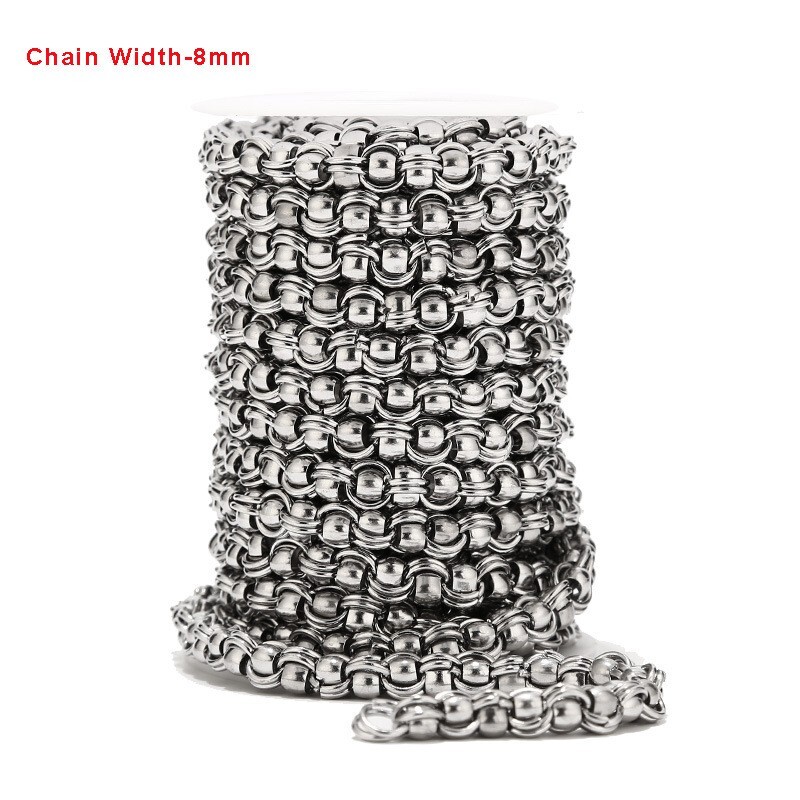 1meter Stainless Steel Round Beads Heavy Chain DIY Craft Making Chain